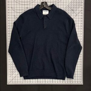 Navy sweater polo